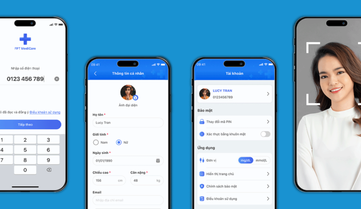 mô tả xác nhận đăng ký app theo dõi đường huyết fpt medicare