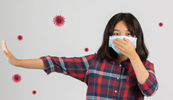 Minh hoạ 1 người sợ vi khuẩn